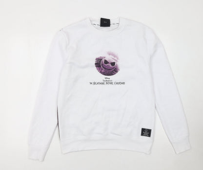 Womens UK Size S Primark White Pullover Sweatshirt