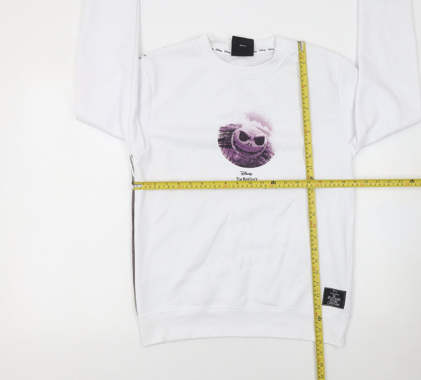 Womens UK Size S Primark White Pullover Sweatshirt