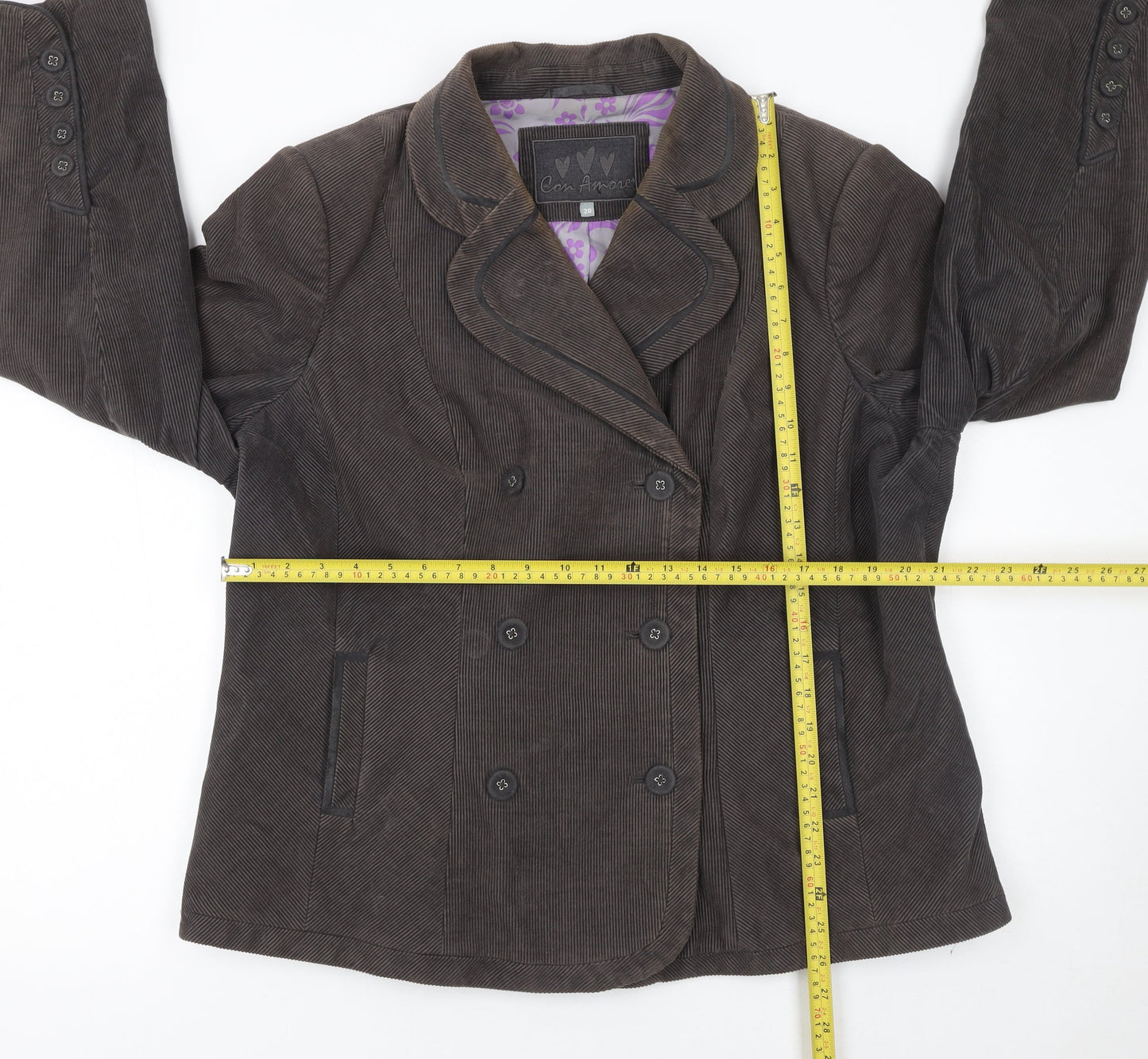 Womens UK Size 20 Con Amore Regular Brown Blazer