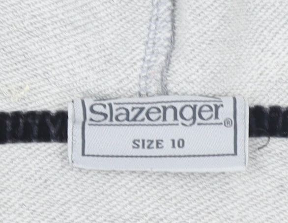 Womens UK Size 10 Slazenger Grey Full Zip Hoodie