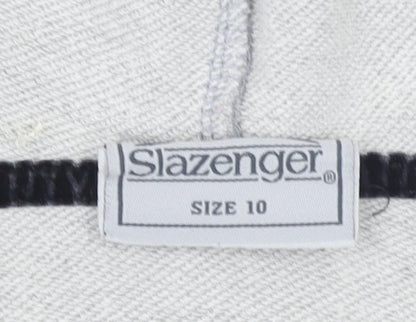 Womens UK Size 10 Slazenger Grey Full Zip Hoodie