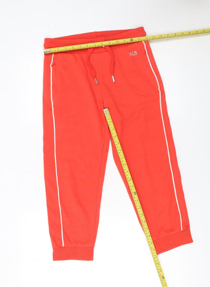 Womens UK Size 10/12 H.I.S Regular Fit Jogger Red Trousers