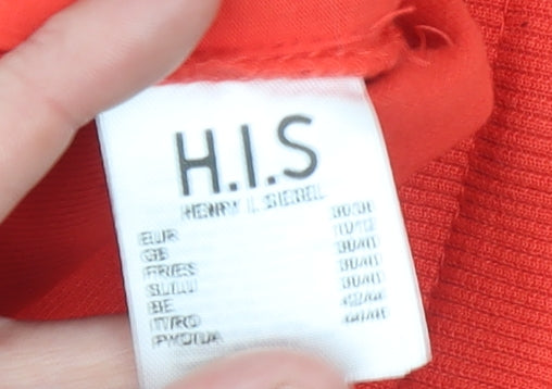 Womens UK Size 10/12 H.I.S Regular Fit Jogger Red Trousers