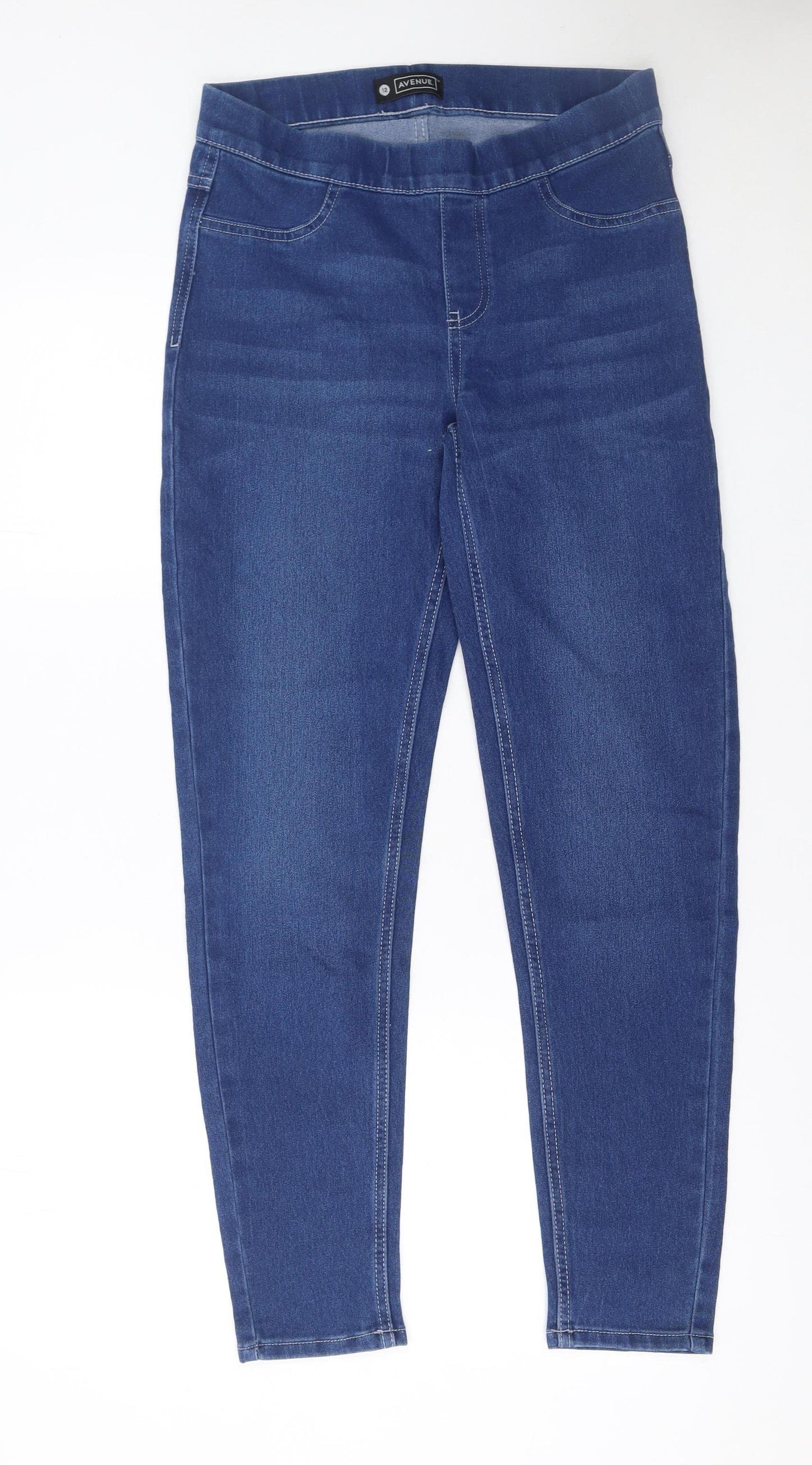 Womens UK Size 12 Avenue Slim Fit Jegging Blue Jeans