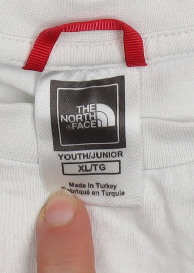 Boys UK Size XL The North Face White Basic T-Shirt