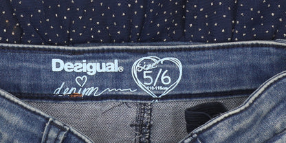 Girls UK Size 5-6 Years Desigual Mini Denim Skirt