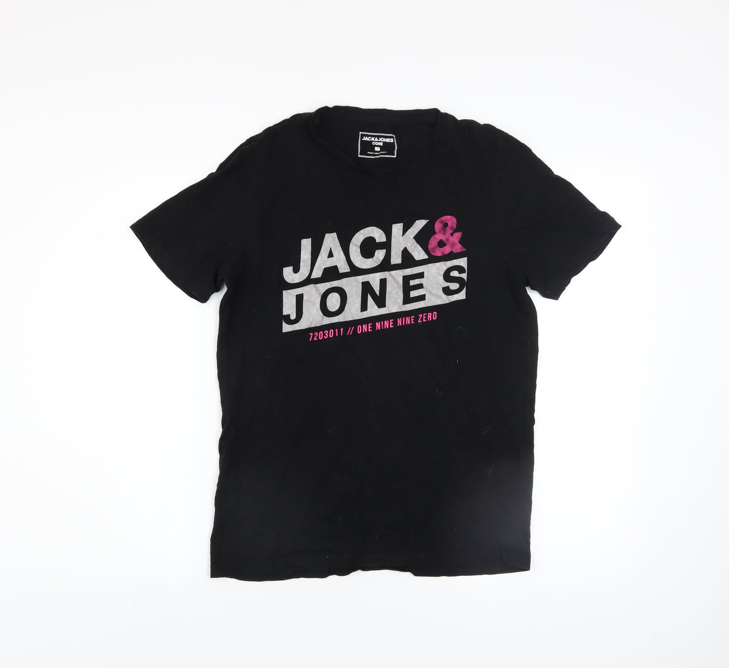 Mens UK Size M JACK & JONES Black  T-Shirt