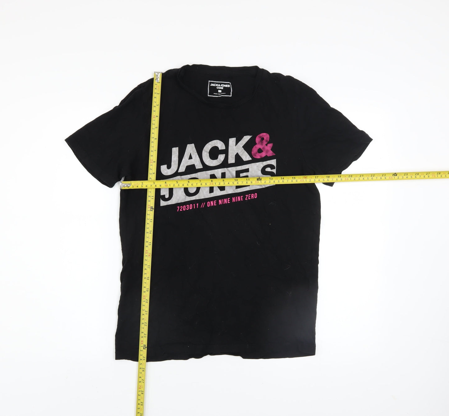 Mens UK Size M JACK & JONES Black  T-Shirt