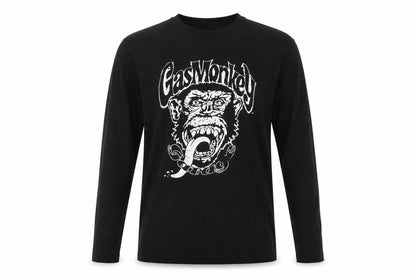 Gas Monkey Garage Men's Black Long Sleeve Cotton Graphic Top M