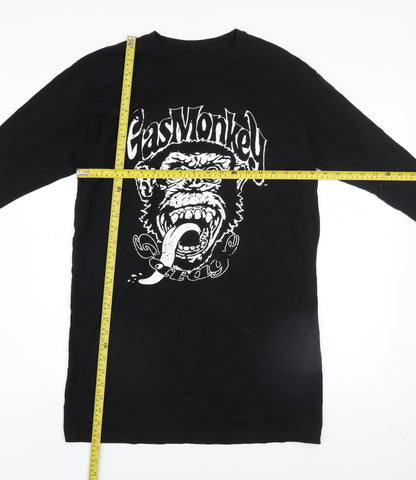 Gas Monkey Garage Men's Black Long Sleeve Cotton Graphic Top M