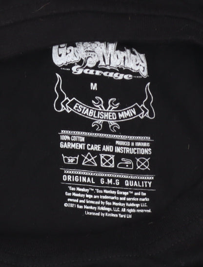 Gas Monkey Garage Men's Black Long Sleeve Cotton Graphic Top M