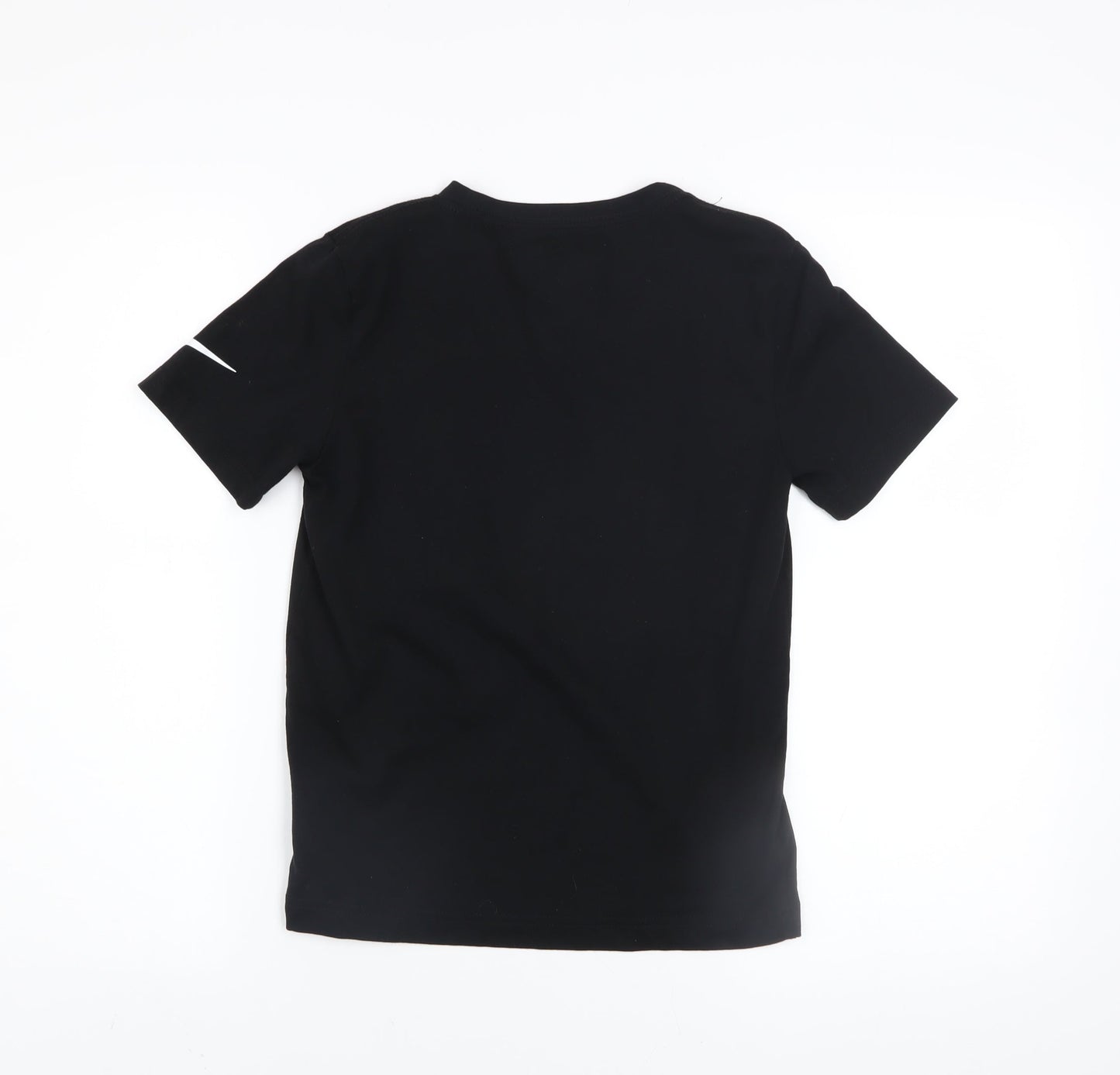 Boys UK Size 10-12 Years Nike Black Basic Pullover Jersey T-Shirt