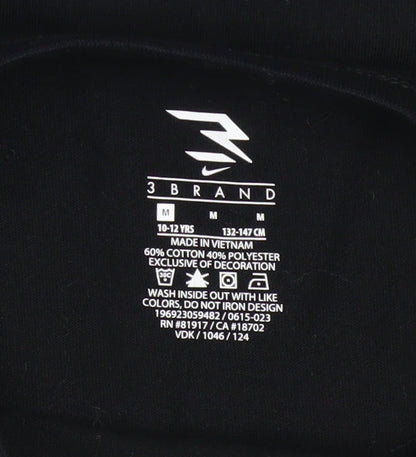 Boys UK Size 10-12 Years Nike Black Basic Pullover Jersey T-Shirt