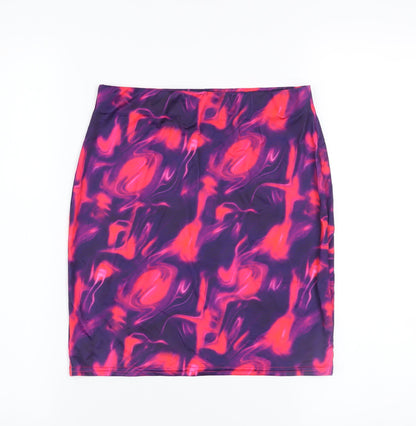 Womens UK Size 10 PRETTYLITTLETHING Straight & Pencil Jersey Skirt