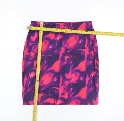 Womens UK Size 10 PRETTYLITTLETHING Straight & Pencil Jersey Skirt