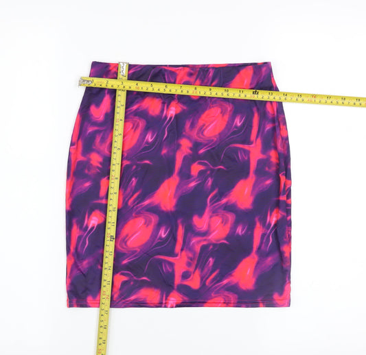 Womens UK Size 10 PRETTYLITTLETHING Straight & Pencil Jersey Skirt