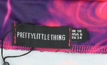 Womens UK Size 10 PRETTYLITTLETHING Straight & Pencil Jersey Skirt