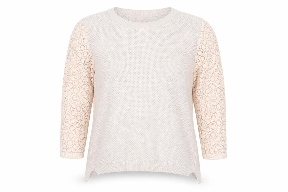 Womens UK Size 8 Wrap Beige Pullover Jumper