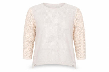 Womens UK Size 8 Wrap Beige Pullover Jumper