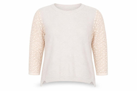 Womens UK Size 8 Wrap Beige Pullover Jumper