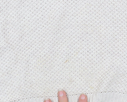 Womens UK Size 8 Wrap Beige Pullover Jumper