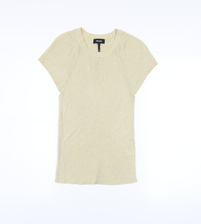 Womens UK Size M ME+EM Beige Basic T-Shirt