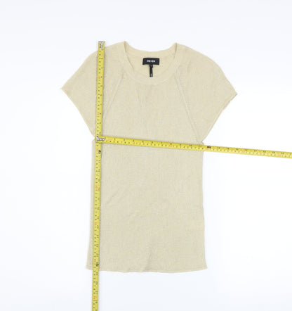 Womens UK Size M ME+EM Beige Basic T-Shirt