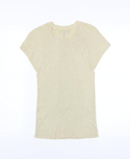 Womens UK Size M ME+EM Beige Basic T-Shirt