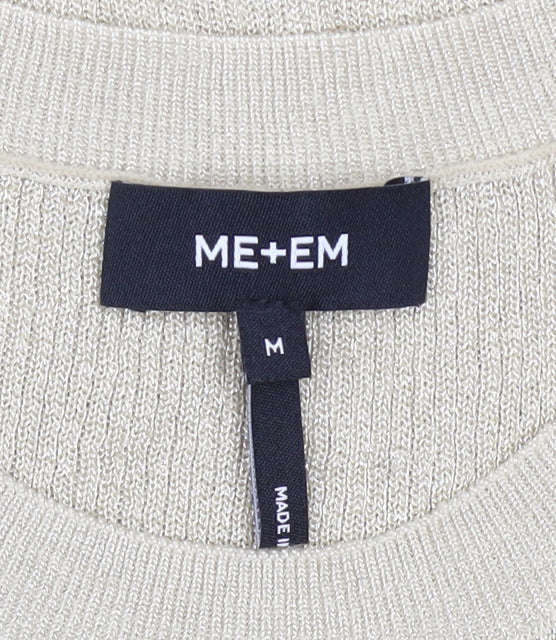Womens UK Size M ME+EM Beige Basic T-Shirt