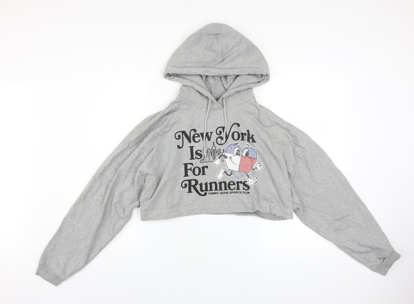 Womens UK Size S Tommy Jeans Grey Pullover Hoodie