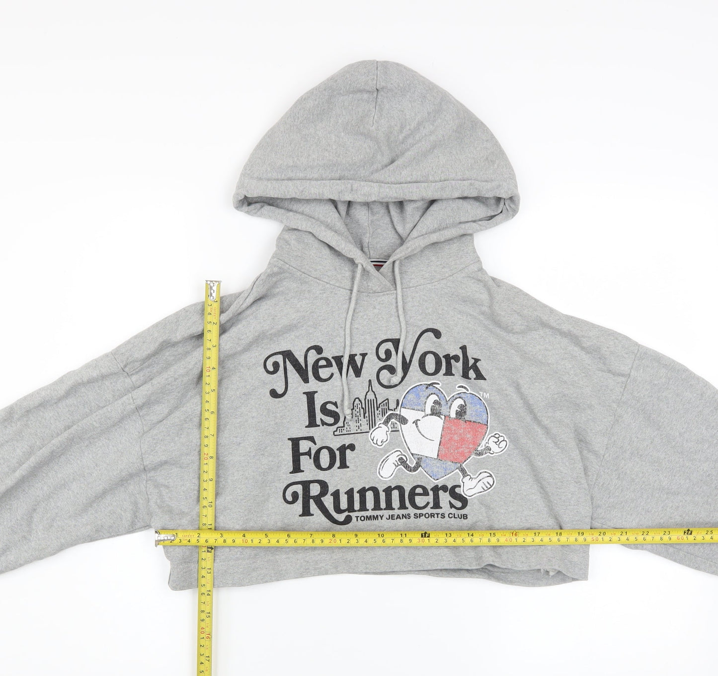 Womens UK Size S Tommy Jeans Grey Pullover Hoodie