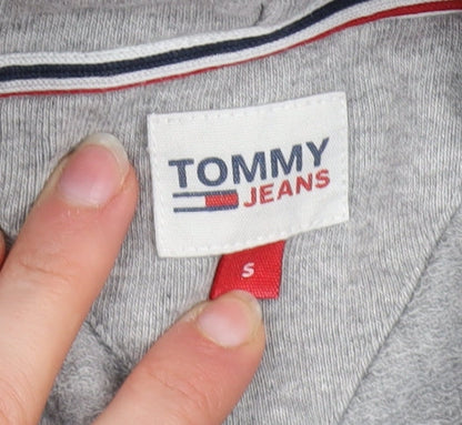 Womens UK Size S Tommy Jeans Grey Pullover Hoodie