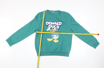 Womens UK Size M Disney Green Pullover Sweatshirt