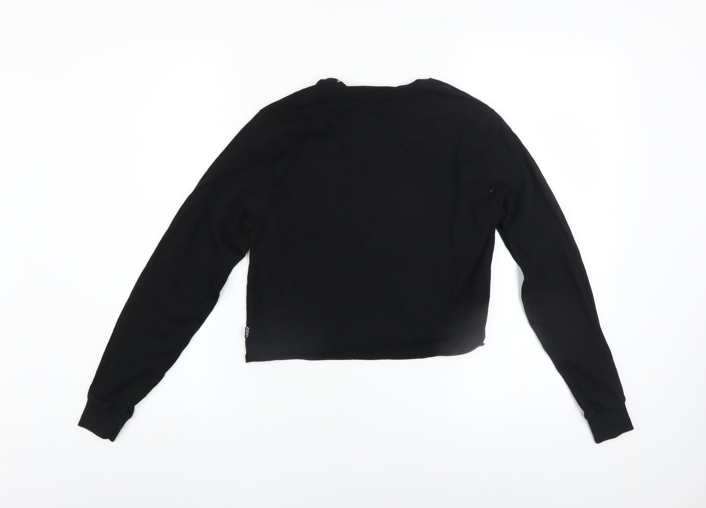 Womens UK Size XS VANS Black Cropped T-Shirt