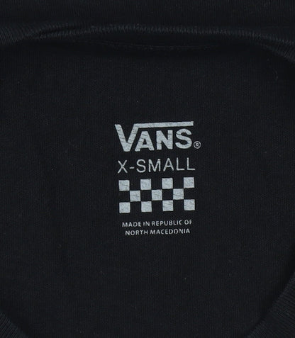 Womens UK Size XS VANS Black Cropped T-Shirt