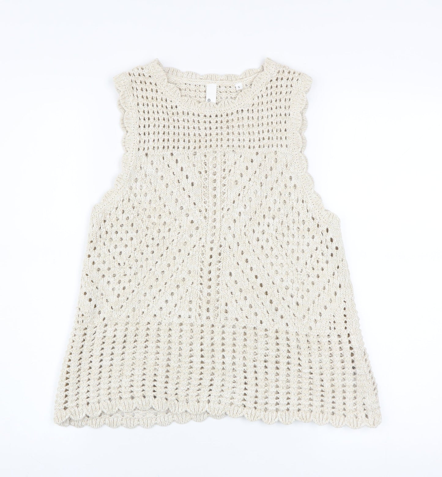 Womens UK Size S AND/OR Beige Vest Jumper