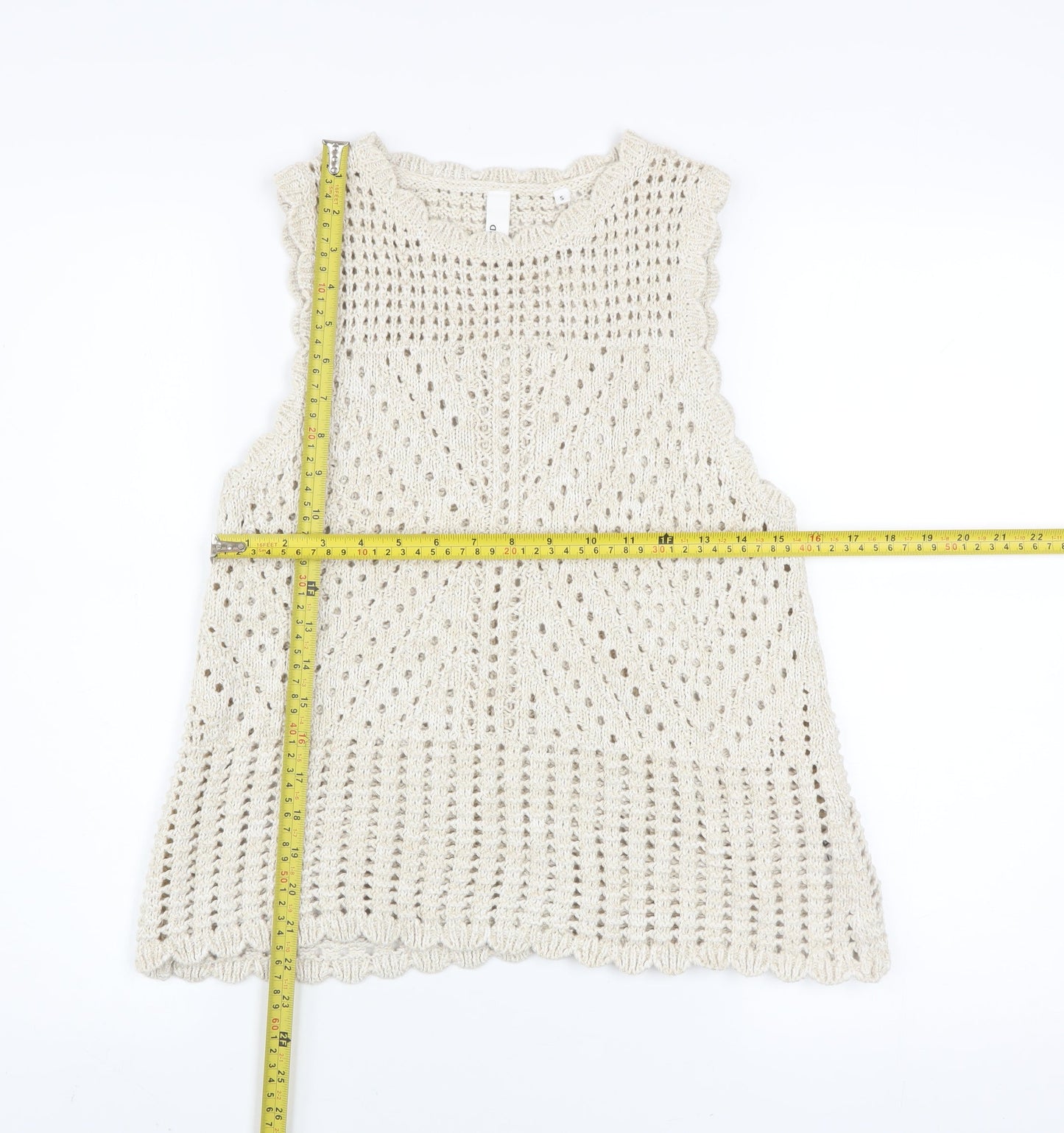 Womens UK Size S AND/OR Beige Vest Jumper