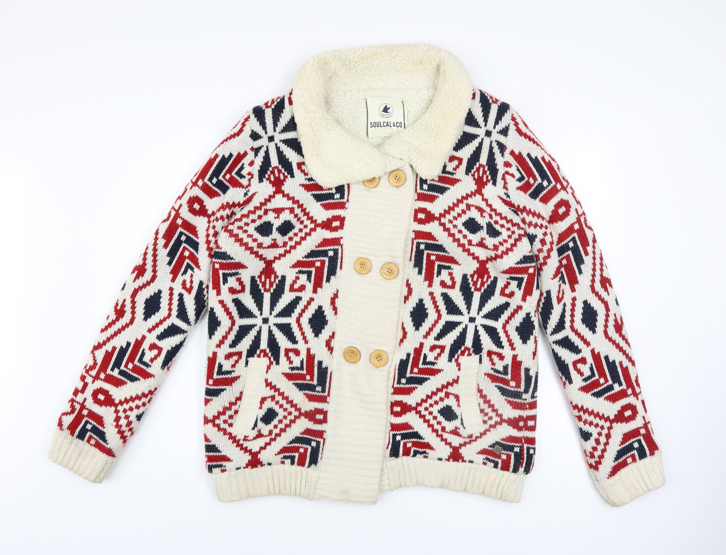 Womens UK Size 16 SoulCal & Co Multicoloured Bomber Jacket