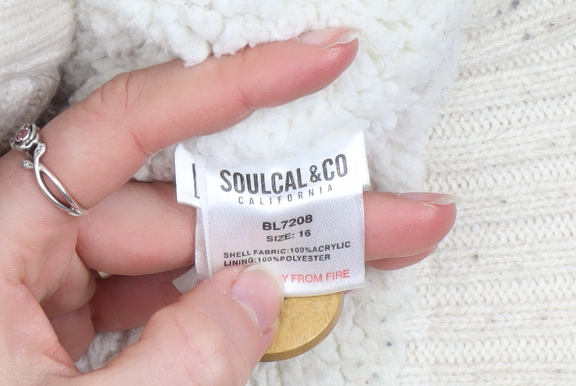 Womens UK Size 16 SoulCal & Co Multicoloured Bomber Jacket