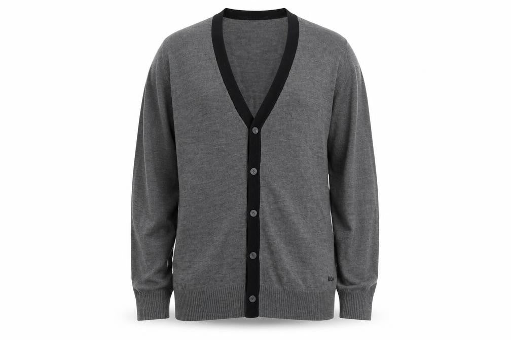 Mens UK Size 2XL Lee Cooper Grey Cardigan Jumper