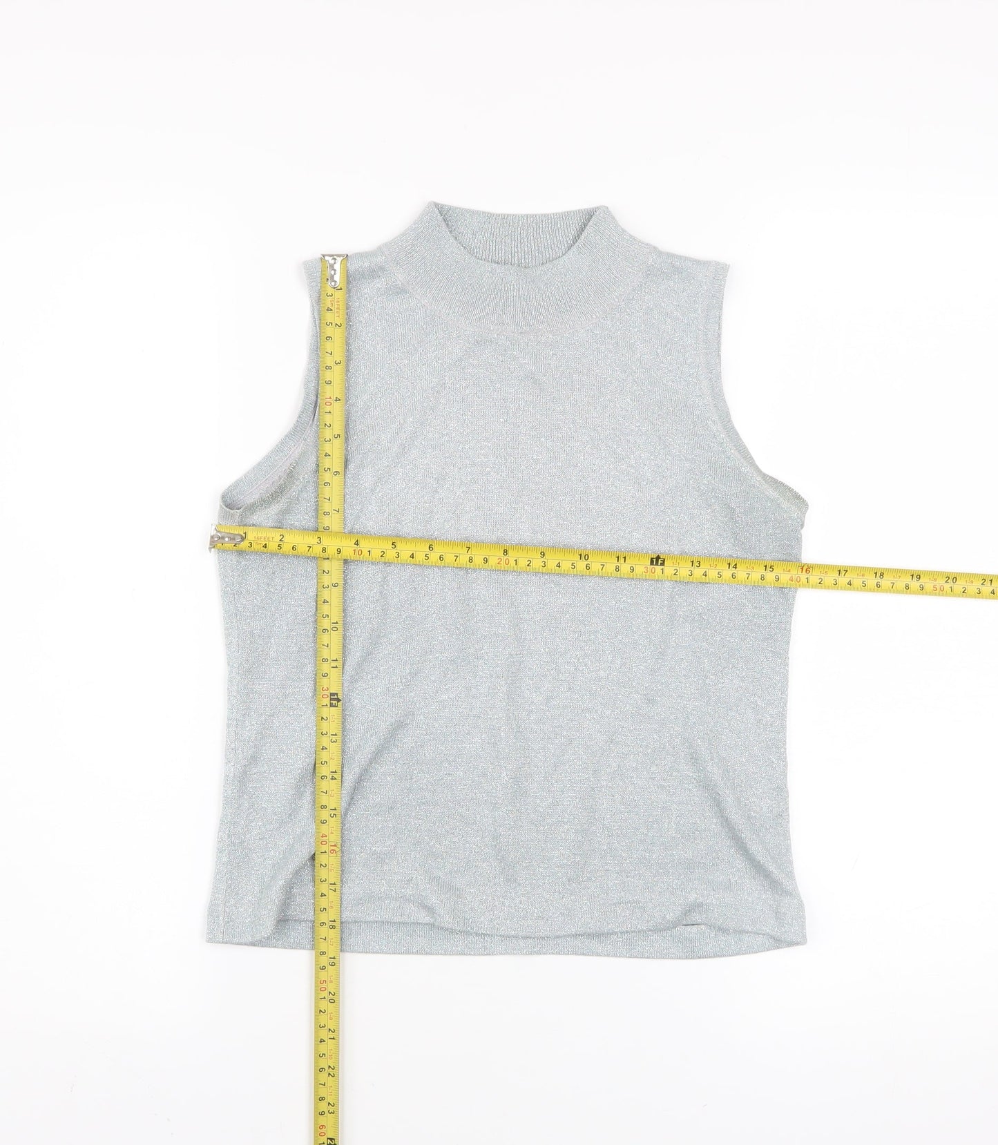 Womens UK Size M RAAM Original Silver Basic Tank