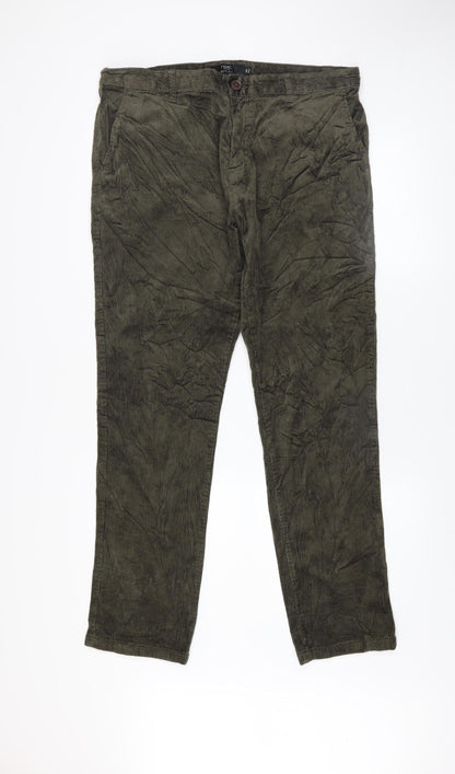 Mens UK Size L NEXT Slim Fit Casual Green Trousers