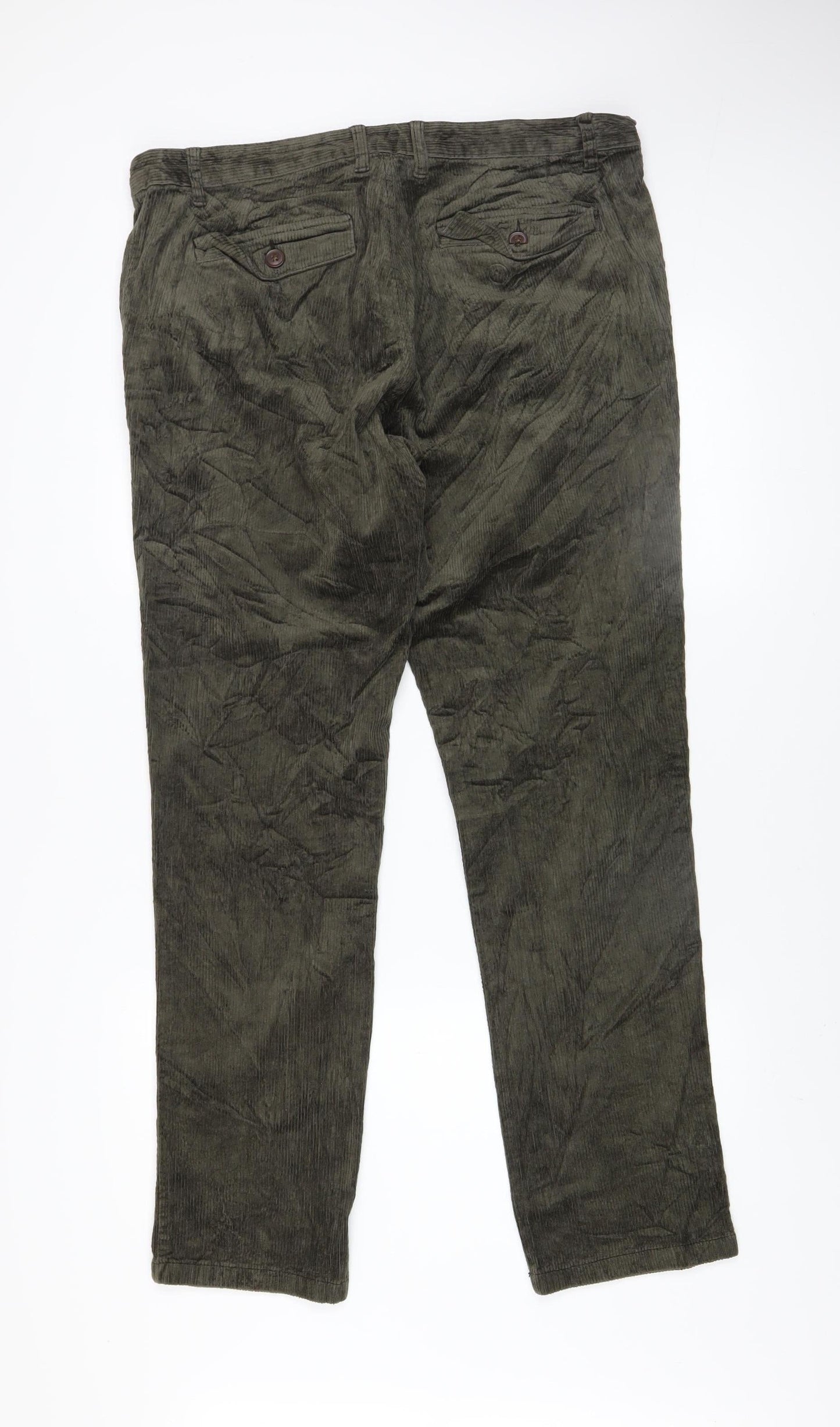 Mens UK Size L NEXT Slim Fit Casual Green Trousers