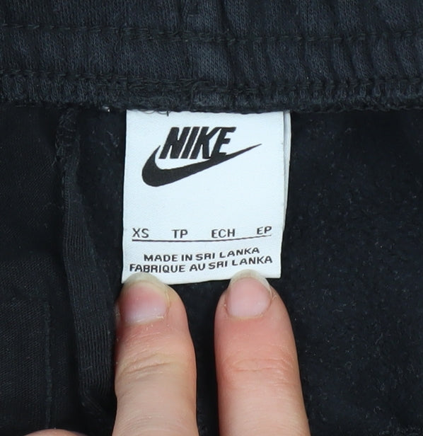 Mens UK Size XS Nike Regular Fit Jogger Black Trousers