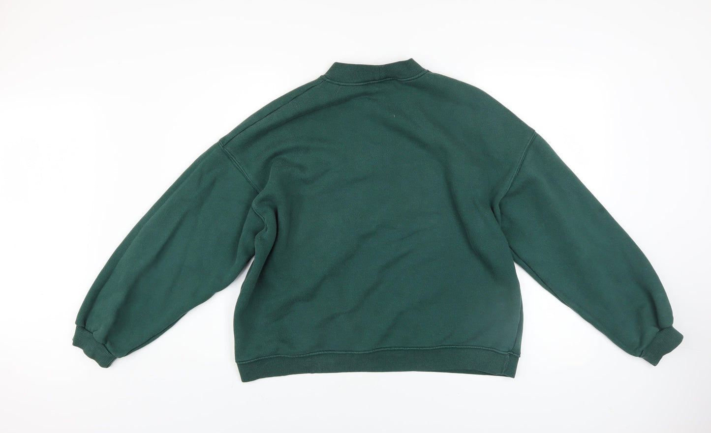 Womens UK Size M Bershka Green Pullover Sweatshirt