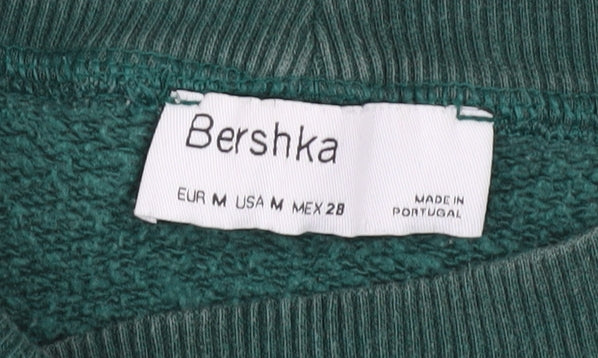 Womens UK Size M Bershka Green Pullover Sweatshirt