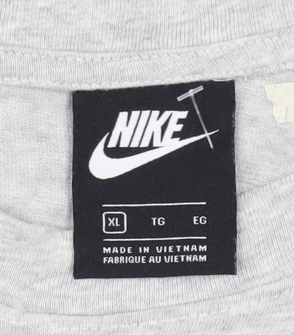 Nike Men's Grey XL Long Sleeve Cotton Crew Neck Sweatshirt