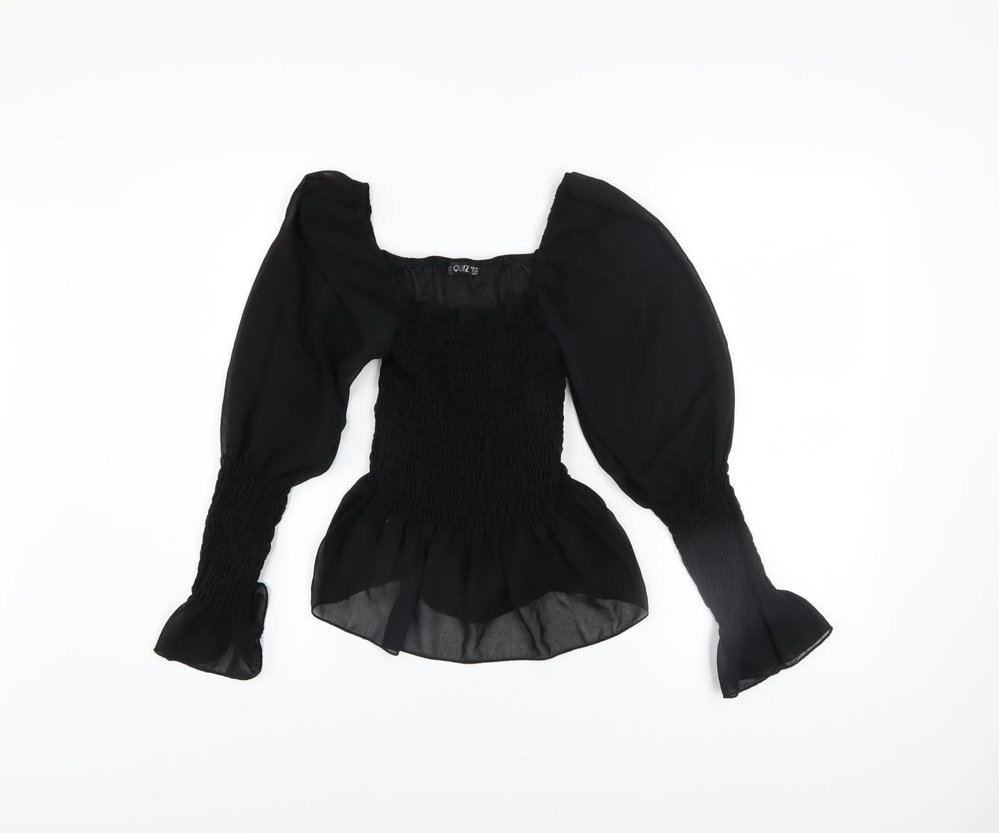 Womens UK Size 10 Quiz Black Camisole Blouse