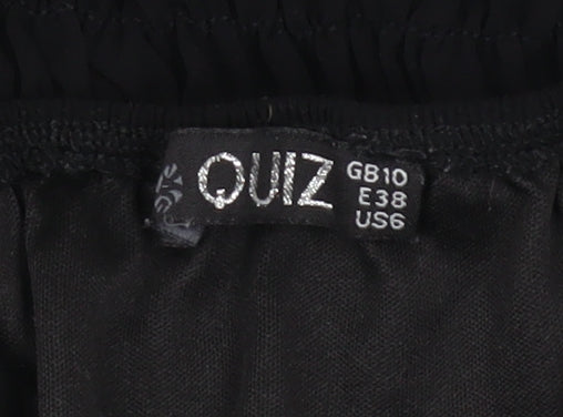 Womens UK Size 10 Quiz Black Camisole Blouse