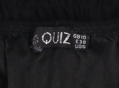 Womens UK Size 10 Quiz Black Camisole Blouse